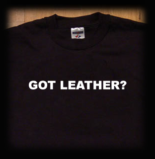 got leather t shirt